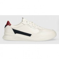  δερμάτινα αθλητικά παπούτσια tommy hilfiger elevated cupsole leather χρώμα: άσπρο, fm0fm04490