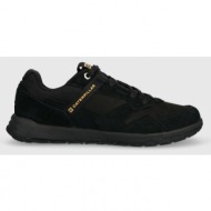  δερμάτινα αθλητικά παπούτσια caterpillar quest runner χρώμα: μαύρο, p110713
