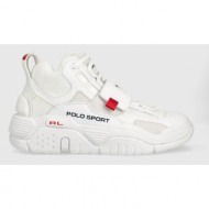 sneakers  polo ralph lauren ps100 χρώμα: άσπρο