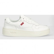  δερμάτινα αθλητικά παπούτσια levi`s glide s χρώμα: άσπρο, d7522.0001