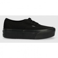  πάνινα παπούτσια vans authentic stackform χρώμα: μαύρο, vn0a5kxxbka1