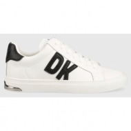 δερμάτινα αθλητικά παπούτσια dkny abeni χρώμα: άσπρο, k1300916