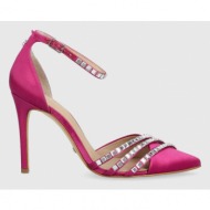  ψηλοτάκουνα παπούτσια guess gadella χρώμα: ροζ, fl6gdl sat08
