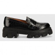  δερμάτινα μοκασίνια charles footwear mey χρώμα: μαύρο, mey.loafer.basic