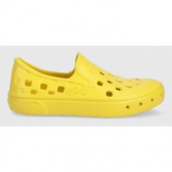  παιδικά πάνινα παπούτσια vans uy slip on trk alsn pshfr χρώμα: κίτρινο