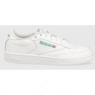  δερμάτινα αθλητικά παπούτσια reebok classic club c χρώμα: άσπρο