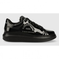  δερμάτινα αθλητικά παπούτσια karl lagerfeld kapri mens χρώμα: μαύρο, kl52539s