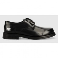  δερμάτινα κλειστά παπούτσια karl lagerfeld kraftman χρώμα: μαύρο, kl11423