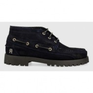  σουέτ κλειστά παπούτσια tommy hilfiger th boat boot classic χρώμα: ναυτικό μπλε, fm0fm04684