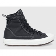  δερμάτινα ελαφριά παπούτσια converse χρώμα: μαύρο