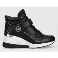  δερμάτινα αθλητικά παπούτσια michael michael kors gentry χρώμα: μαύρο, 43f3gyfe2l