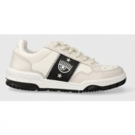  δερμάτινα αθλητικά παπούτσια chiara ferragni χρώμα: άσπρο, cf3205_034