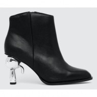  δερμάτινες μπότες karl lagerfeld ikon heel γυναικείες, χρώμα: μαύρο, kl39035