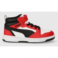  παιδικά αθλητικά παπούτσια puma rebound v6 mid ac+ ps χρώμα: κόκκινο