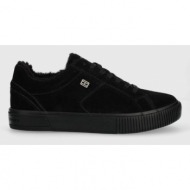  σουέτ αθλητικά παπούτσια tommy hilfiger vulc suede sneaker lo χρώμα: μαύρο, fw0fw07548