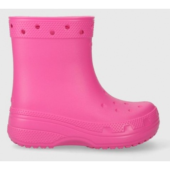 παιδικά ουέλλινγκτον crocs χρώμα ροζ