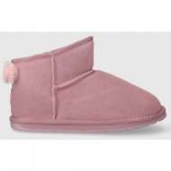  μπότες χιονιού σουέτ για παιδιά emu australia k12953 rigel kids χρώμα: ροζ
