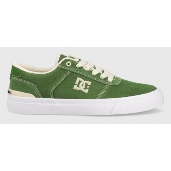 σουέτ sneakers dc χρώμα πράσινο