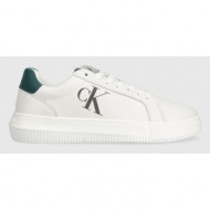  δερμάτινα αθλητικά παπούτσια calvin klein jeans chunky cupsole laceup lth mix χρώμα: άσπρο, ym0ym007