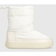  μπότες χιονιού tommy jeans tjw winter boot χρώμα: άσπρο, en0en02252