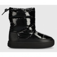  μπότες χιονιού tommy jeans tjw winter boot χρώμα: μαύρο, en0en02252
