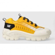  δερμάτινα αθλητικά παπούτσια caterpillar intruder χρώμα: κίτρινο, p111294