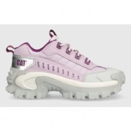  δερμάτινα αθλητικά παπούτσια caterpillar intruder χρώμα: μοβ, p111290