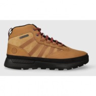  υποδήματα timberland euro trekker mid leather χρώμα: κίτρινο, tb0a62cr2311