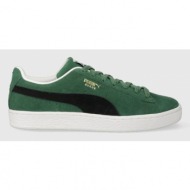  σουέτ αθλητικά παπούτσια puma suede classic xxi χρώμα: πράσινο