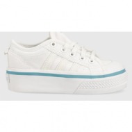  παιδικά πάνινα παπούτσια adidas originals nizza platform c χρώμα: άσπρο