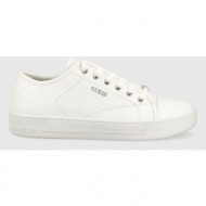  δερμάτινα αθλητικά παπούτσια guess udine χρώμα: άσπρο, fm5udi lea12 white