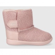  παιδικές δερμάτινες μπότες χιονιού ugg t keelanel hearts χρώμα: ροζ