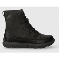  δερμάτινα παπούτσια sorel explorer next boot wp 10 χρώμα: μαύρο, 2058921010
