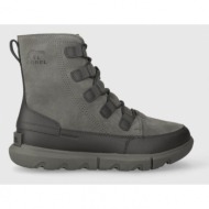  δερμάτινα παπούτσια sorel explorer next boot wp 10 χρώμα: γκρι, 2058921052