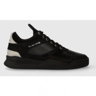  δερμάτινα αθλητικά παπούτσια filling pieces low top ghost paneled χρώμα: μαύρο, 10120631284