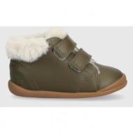  παιδικές δερμάτινες χειμερινές μπότες pom d`api flex-up easy fur χρώμα: πράσινο