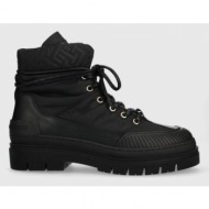  μποτάκια tommy hilfiger th monogram outdoor boot χρώμα: μαύρο, fw0fw07502