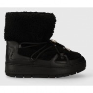  μπότες χιονιού tommy hilfiger tommy teddy snowboot χρώμα: μαύρο, fw0fw07505