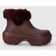  μπότες χιονιού crocs stomp lined boot 208718