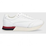  αθλητικά tommy hilfiger fw0fw06836 lux leather sneaker χρώμα: άσπρο