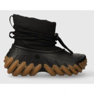  μπότες χιονιού crocs echo boot χρώμα: μαύρο, 208716