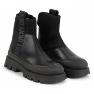  παιδικές δερμάτινες μπότες dkny χρώμα: μαύρο