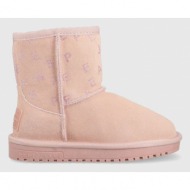  μπότες χιονιού σουέτ για παιδιά pepe jeans χρώμα: ροζ