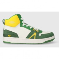 δερμάτινα αθλητικά παπούτσια lacoste l001 leather colorblock high-top χρώμα: πράσινο, 45sma0027