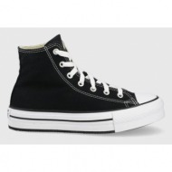  πάνινα παπούτσια converse chuck taylor all star eva lift , χρώμα: μαύρο