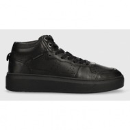  δερμάτινα αθλητικά παπούτσια wojas χρώμα: μαύρο, 2410151