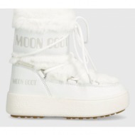  παιδικές μπότες χιονιού moon boot 34300900 mb jtrack faux fur wp χρώμα: άσπρο