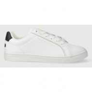  δερμάτινα αθλητικά παπούτσια tommy hilfiger essential cupsole sneaker χρώμα: άσπρο, fw0fw07687