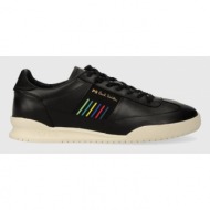  δερμάτινα αθλητικά παπούτσια ps paul smith dover χρώμα: μαύρο