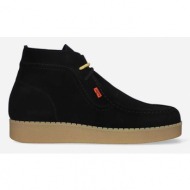  σουέντ μποτάκια levi`s footwear&accessories d7352.0003 rvn 75 χρώμα: μαύρο